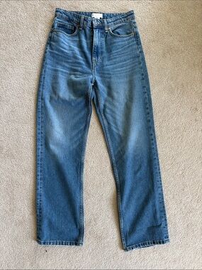 H&M High Rise Straight Leg Jeans
